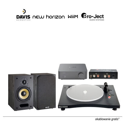 Zestaw 01: New Horizon 101, Pro-Ject Phono Box MM, Wiim Amp, Davis Acoustics Ariane 1 (para)