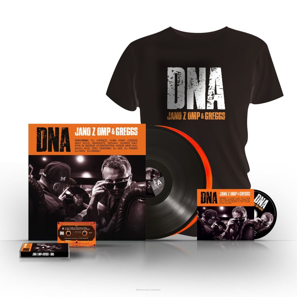 Limitowany pakiet: Jano z OMP & Greggs - DNA (CD, MC, 2LP, T-shirt + bonus od wydawcy) PREORDER z autografami