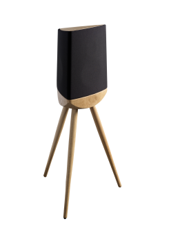 Lyngdorf Cue-100 białe z dębową podstawą - 3