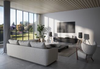 Lyngdorf Cue-100 czarne z czarną podstawą - 8