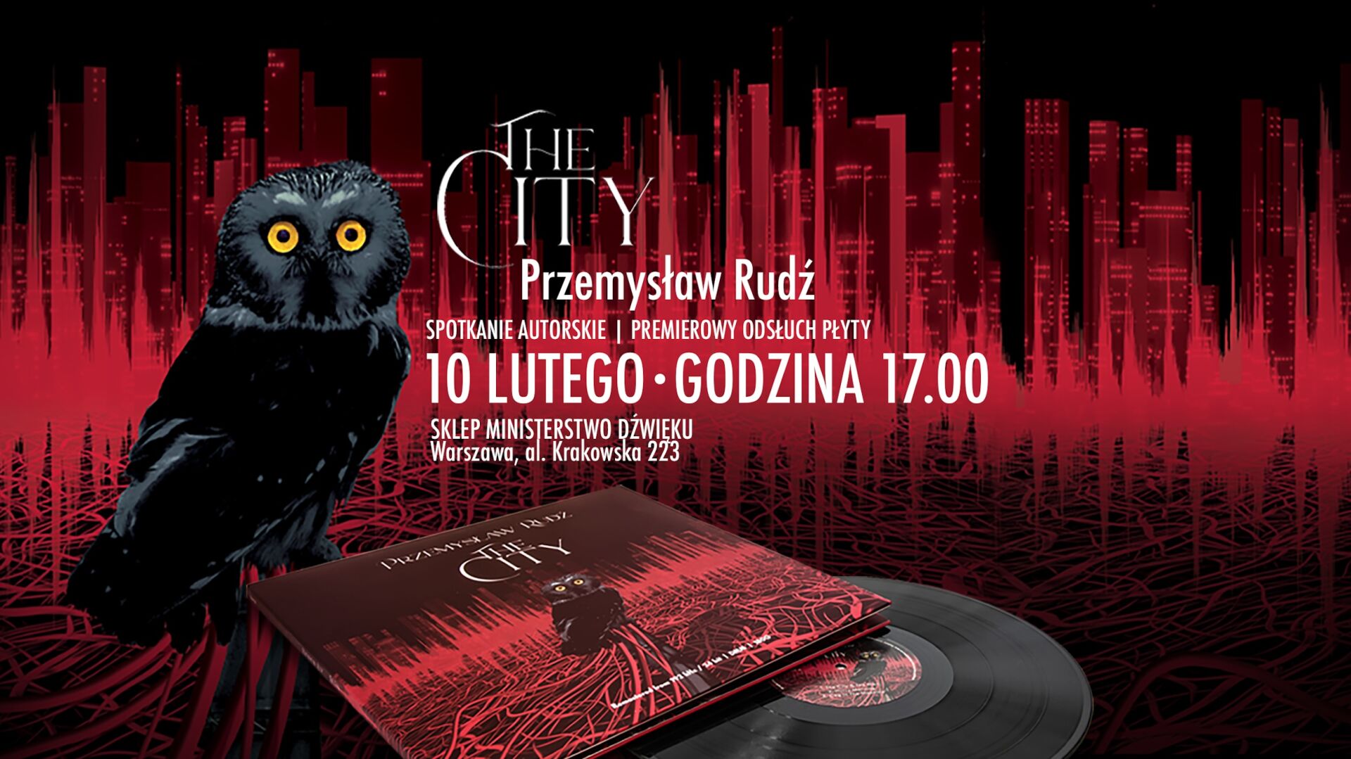 Premiera płyty winylowej: Przemysław Rudź - The City i spotkanie z Artystą